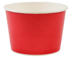 12 oz Solid Red Ice Cream Paper Cups - 1000ct