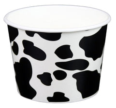 12 oz Cow Print Ice Cream Paper Cups - 1000ct