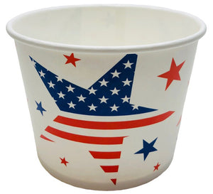 16 oz 4th of July Print Ice Cream Paper Cups - 1000ct