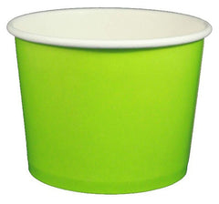 16 oz Solid Green Ice Cream Paper Cups - 1000ct