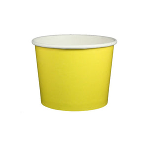 16 oz Solid Yellow Ice Cream Paper Cups - 1000ct