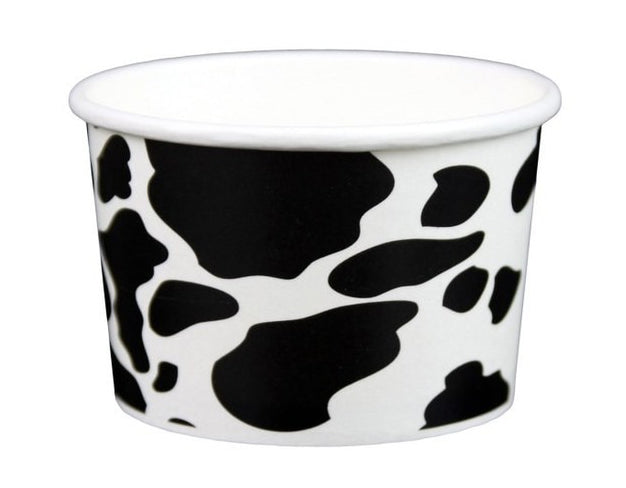 4 oz Cow Print Ice Cream Paper Cups - 1000ct