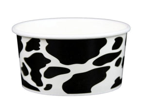 6 oz Cow Print Ice Cream Paper Cups - 1000ct