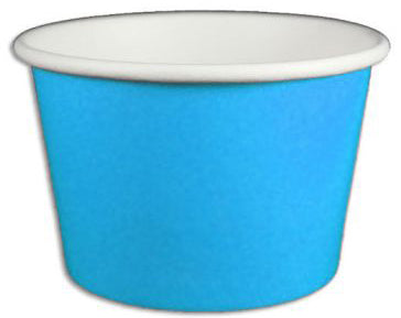 8 oz Solid Blue Ice Cream Paper Cups - 1000ct