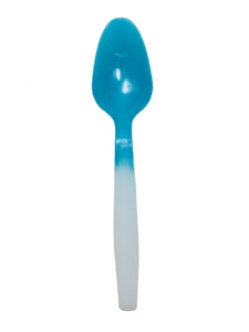 Color Changing Ice Cream Spoons - White to Turquoise - 1000ct