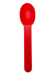 Red High Quality Frozen Yogurt Spoons - 1000ct