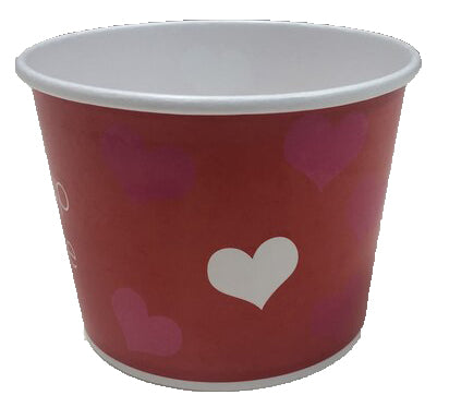 16 oz Valentines Day Ice Cream Paper Cups - 1000ct