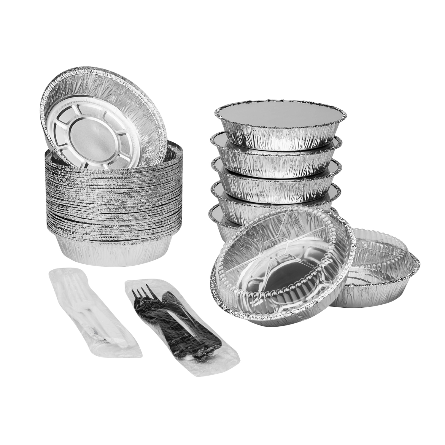 Wholesale 7" Round Aluminum Foil Containers - 500 ct