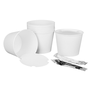 Wholesale 130oz Food Buckets with Paper Lids 215mm - 150 ct