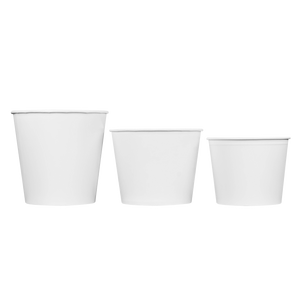 Wholesale 130oz Food Buckets with Paper Lids 215mm - 150 ct