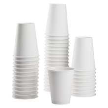 Load image into Gallery viewer, Wholesale 8oz Paper Hot Cups White 80mm - 1,000 ct
