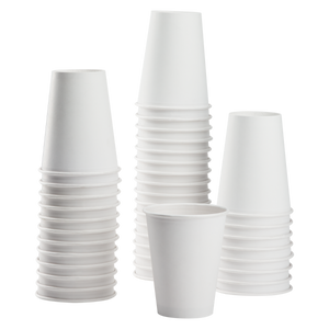 Wholesale 8oz Paper Hot Cups White 80mm - 1,000 ct