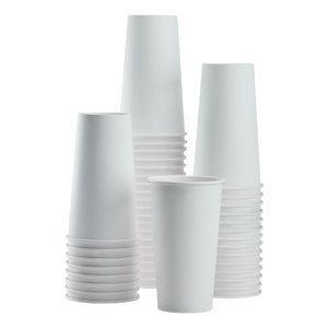 Wholesale 20oz Paper Hot Cups - White (90mm) - 600 ct