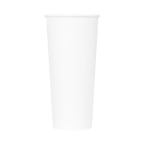 Wholesale 24oz Paper Hot Cups - White (90mm) - 500 ct
