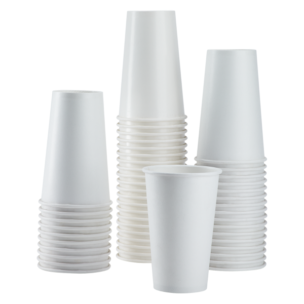 Wholesale 16oz Paper Cold Cup - White (90mm) - 1,000 ct