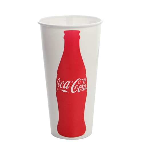 Wholesale 22oz Paper Cold Cups - Coca Cola (90mm) - 1,000 ct