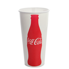 Wholesale 22oz Paper Cold Cups - Coca Cola (90mm) - 1,000 ct