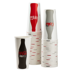 Wholesale 22oz Paper Cold Cups - Coca Cola (90mm) - 1,000 ct