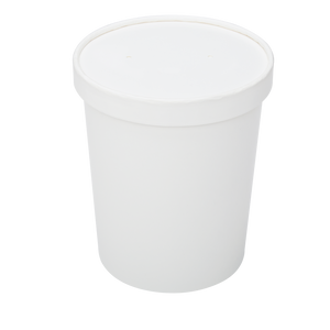 Wholesale Paper lid for 32 oz Gourmet Paper Cold/Hot Food Containers - 500 ct