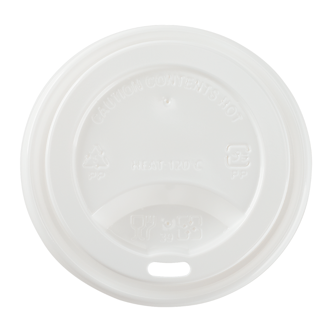 Wholesale PP Sipper Dome Lid for 8 oz Paper Hot Cup White - 1,000 ct