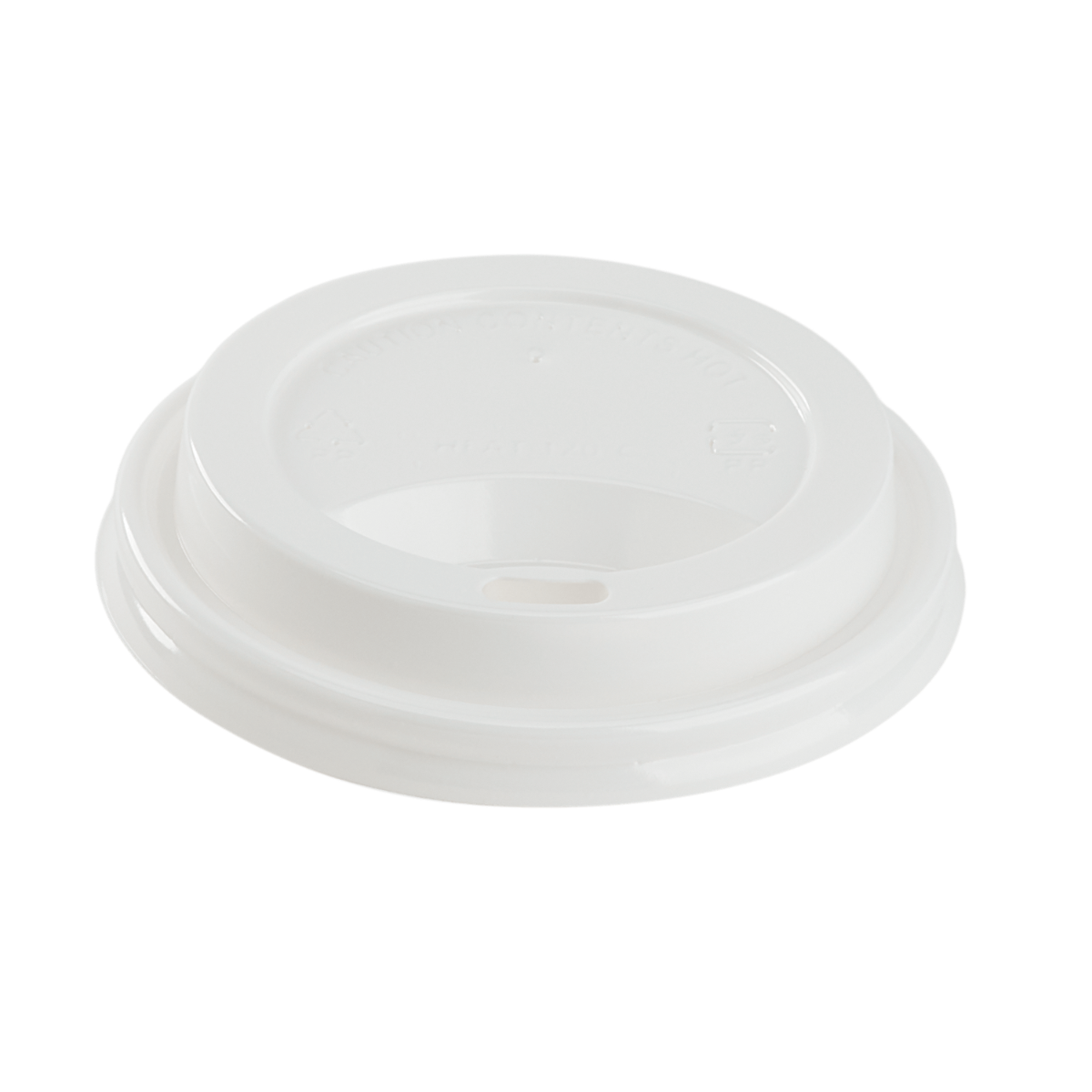 Wholesale PP Sipper Dome Lid for 8 oz Paper Hot Cup White - 1,000 ct