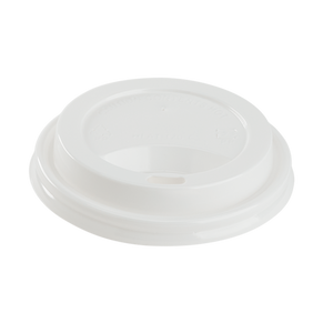 Wholesale PP Sipper Dome Lid for 8 oz Paper Hot Cup White - 1,000 ct