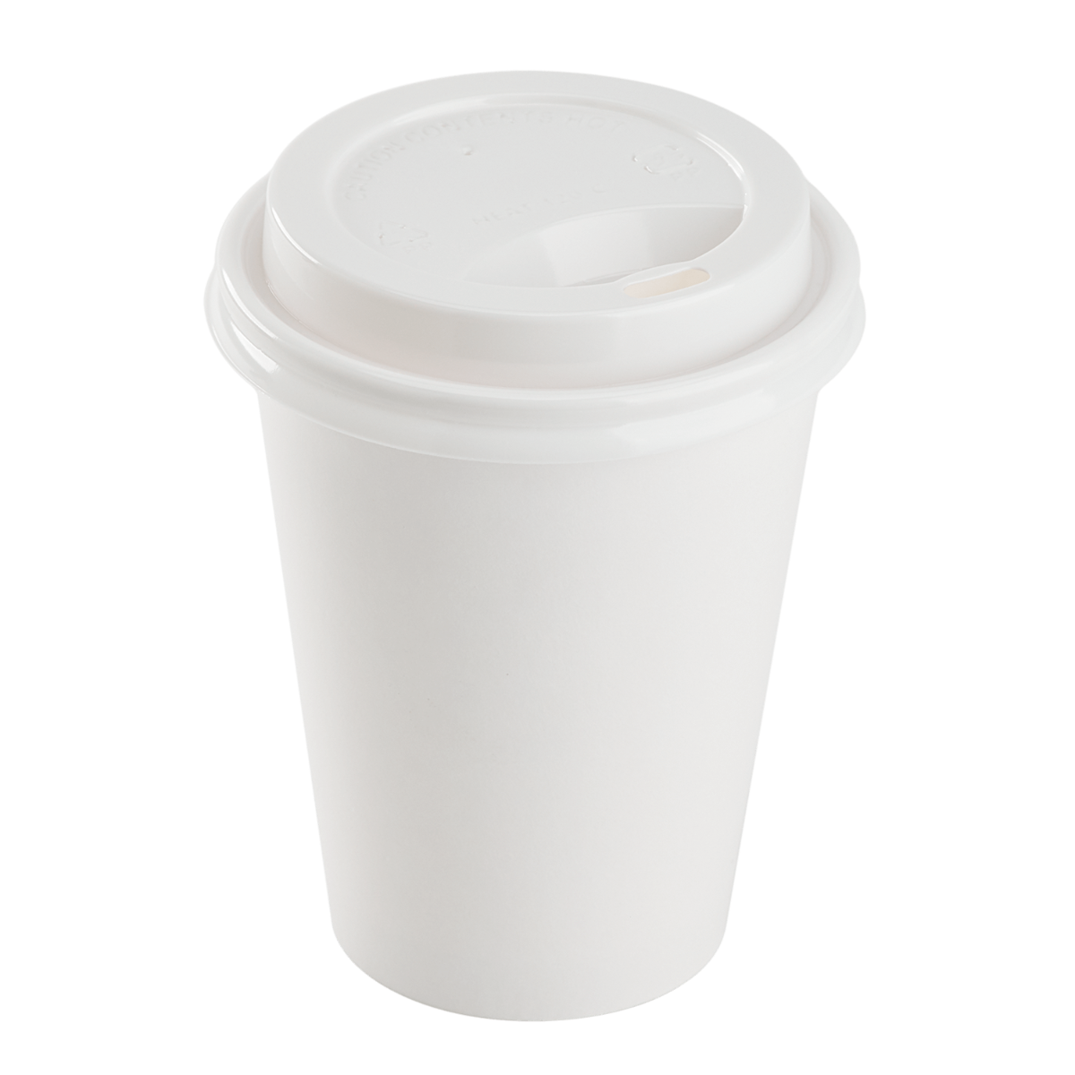 Wholesale PP Sipper Dome Lid for 8 oz Paper Hot Cup White - 1,000 ct