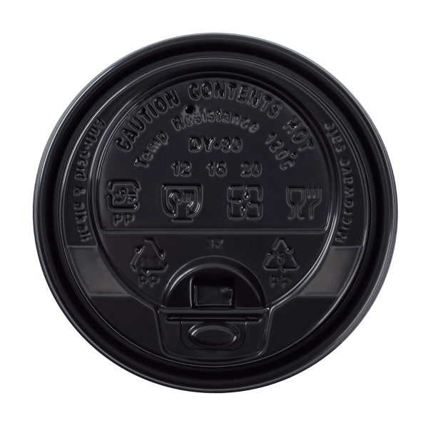 Wholesale 10-24oz Enclosure Lids - Black (90mm) - 1,000 ct