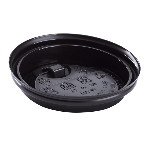 Wholesale 10-24oz Enclosure Lids - Black (90mm) - 1,000 ct