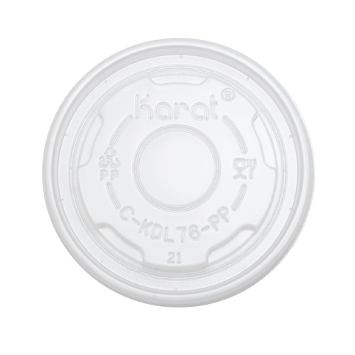 Wholesale 4 oz Flat Translucent Lid (76mm) - 1,000 ct