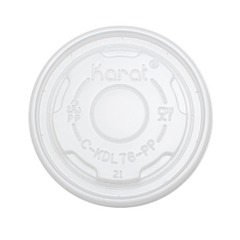Wholesale 4 oz Flat Translucent Lid (76mm) - 1,000 ct