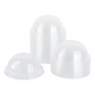 Wholesale 90mm PET Plastic Dome Lids - No Hole - 1,000 ct