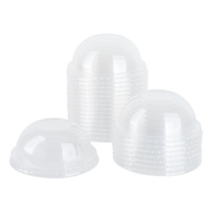 Wholesale 90mm PET Plastic Dome Lids - No Hole - 1,000 ct