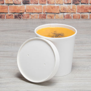 Wholesale Paper lid for 6-16 oz Gourmet Paper Cold/Hot Food Containers - 1,000 ct