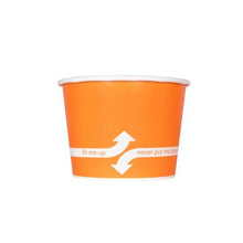 Load image into Gallery viewer, Wholesale 12 oz Orange Ice Cream Paper Cups (100mm) - 1,000 ct
