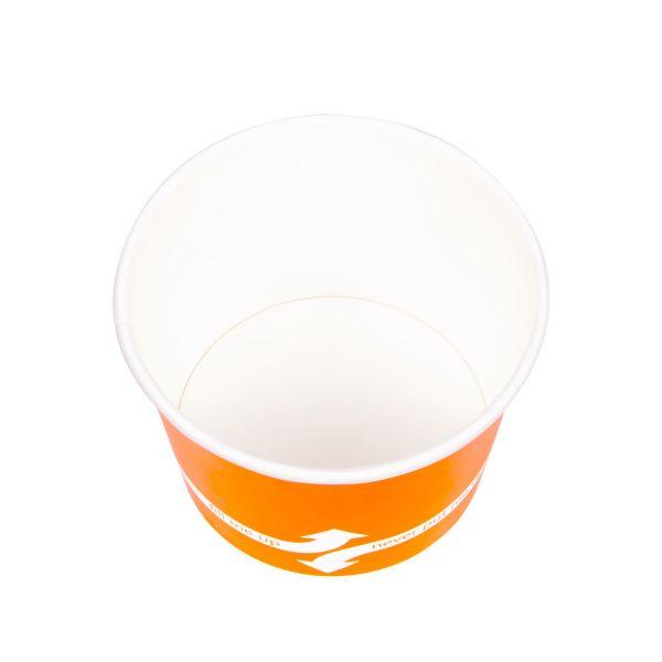 Wholesale 12 oz Orange Ice Cream Paper Cups (100mm) - 1,000 ct