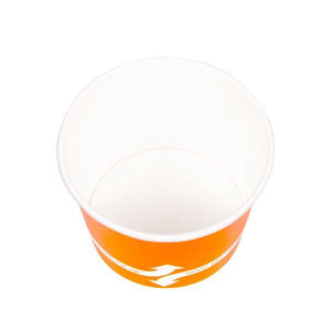 Wholesale 12 oz Orange Ice Cream Paper Cups (100mm) - 1,000 ct