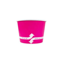 Load image into Gallery viewer, Wholesale 12 oz Pink Ice Cream Paper Cups (100mm) - 1,000 ct
