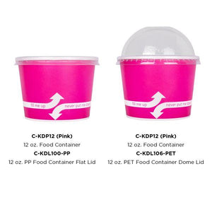 Wholesale 12 oz Pink Ice Cream Paper Cups (100mm) - 1,000 ct