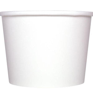 Wholesale 12 oz Solid White Ice Cream Paper Cups (100mm) - 1,000 ct