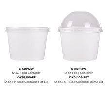 Load image into Gallery viewer, Wholesale 12 oz Solid White Ice Cream Paper Cups (100mm) - 1,000 ct
