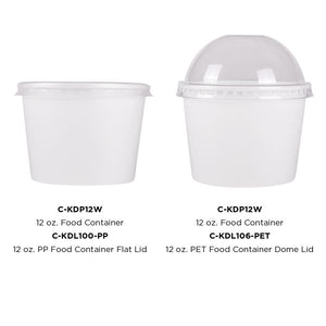 Wholesale 12 oz Solid White Ice Cream Paper Cups (100mm) - 1,000 ct