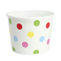 Wholesale 16 oz Multicolor Polka Dot Ice Cream Paper Cups - 1000ct