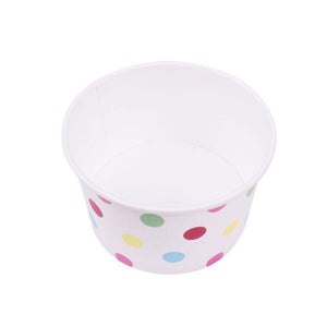 Wholesale 20 oz Multicolor Polka Dot Ice Cream Paper Cups (127mm) - 600 ct