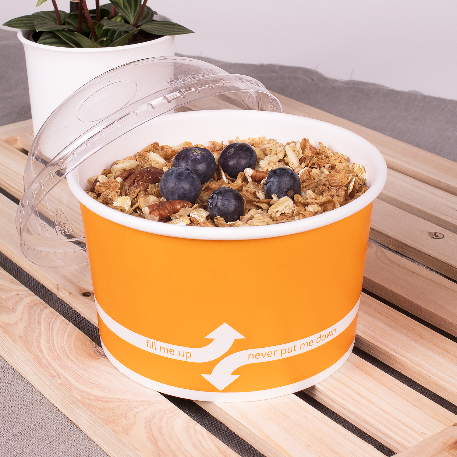 Wholesale 20oz Food Containers - Orange 127mm - 600 ct