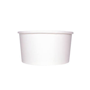 Wholesale 24 oz Solid White Ice Cream Paper Cups (142mm) - 600 ct
