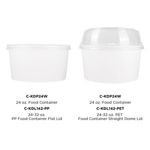 Wholesale 24 oz Solid White Ice Cream Paper Cups (142mm) - 600 ct