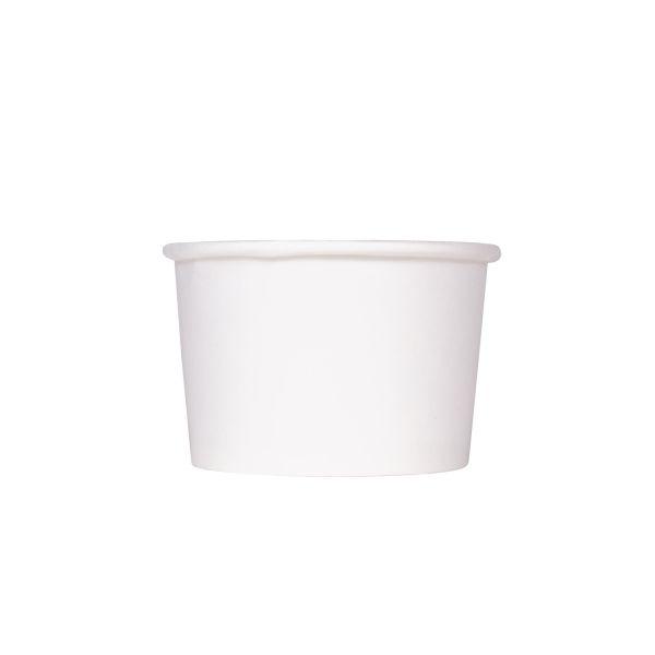 Wholesale 4 oz Solid White Ice Cream Paper Cups (76mm) - 1,000 ct