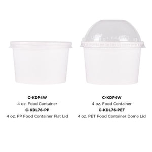 Wholesale 4 oz Solid White Ice Cream Paper Cups (76mm) - 1,000 ct