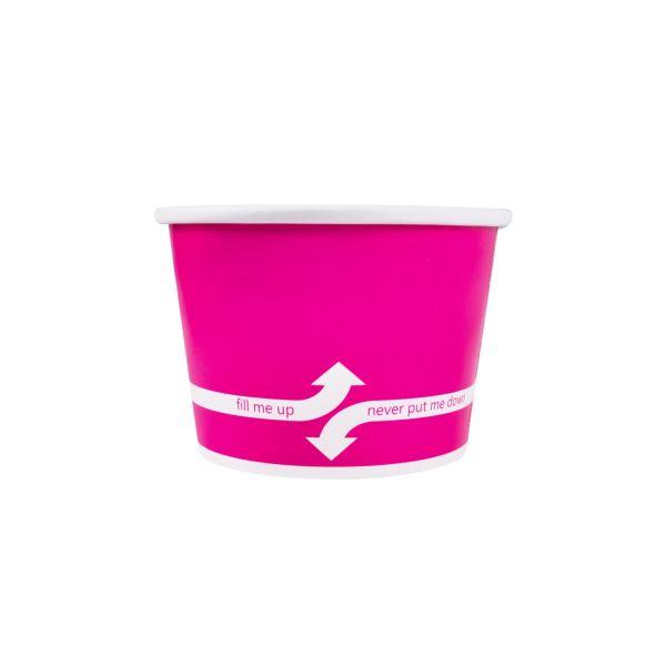 Wholesale 8 oz Pink Ice Cream Paper Cups (95mm) - 1,000 ct